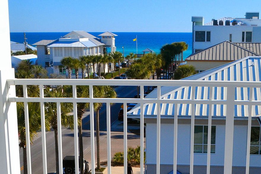 BRAND NEW * TOP FLOOR * CORNER UNIT * GULF VIEWS! * LARGEST 266 Sq. Ft. WRAP-AROUND BALCONY * FULLY FURNISHED! Interior features: 10' Ceilings, Tile Floors throughout, Quartz Countertops, & Brand New Kitchen Appliances and Washer/Dryer! The glowing Gulf Views are awesome sunrise to sunset and extra window for light! Large Separate Storage Unit conveys! Concrete & Steel Construction with 180mph Storm Doors & Windows! Unit #312 was the Very First Preconstruction Reservation at Gulf Place Residences back in Jan/2020! Gulf Place is an amazing ''all-inclusive' coastal community with 3 deeded beach accesses, 3 swimming pools, 2 tennis/pickle ball courts, BBQ Grilling areas, outdoor amphitheater, cafe, restaurants, shops, art galleries, & Ed Walline Beach Park at the Scenic 30A Intersection!