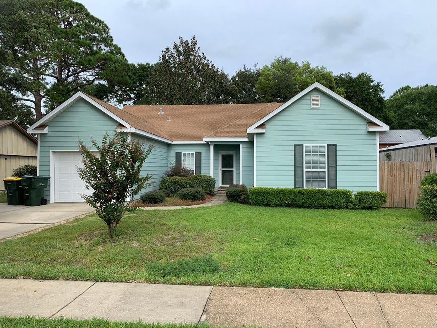 Quaint and well-maintained home in Olde Fort Walton is a great find.  This charming 3BR/2BA home is conveniently located and is a great price for a first time home buyer, young family, or someone looking to downsize.  Built in 2006, with Hardiboard siding, and hurricane rated double-pane windows.  Newer, 3year old AC & Hvac.  Spacious Great Room and sizable rooms.  Master BR has large walk-in closet.  Kitchen is open to Dining area and has plenty of cabinets with pantry,  Laundry room is large with additional shelving.  Fenced-in back yard with nice shade.  Sprinkler system and well.  This home will not last, make your offer today!