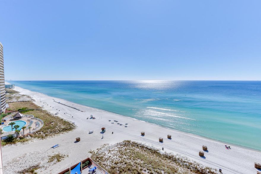 Investors! Great opportunity to own a 2 bedroom condo with bonus bunkroom, directly on the Gulf. Over $42K/yr projected! Start collecting immediate rental returns for the summer. With limited inventory, this condo will not last long. Sunrise Beach is conveniently located near Pier Park, featuring plenty of shopping, dining and entertainment.