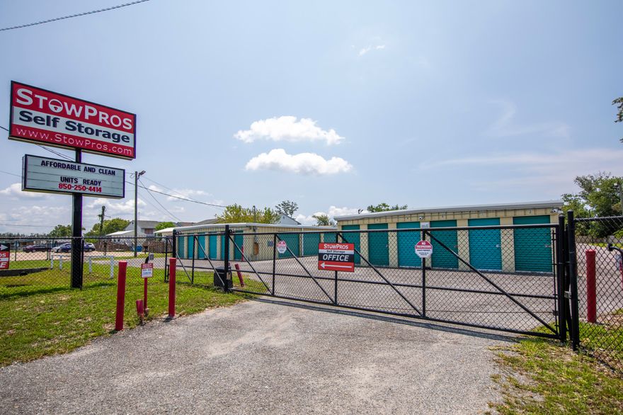 Stow Pros Self Storage, an investment opportunity nestled in the heart of Panama City, Florida! This property listing showcases a well-established facility at 2726 E 15th St, boasting an impressive 16,800 sqft of space, housing 114 units, 128 doors. Currently boasting an impressive 91% occupancy rate. Diverse selection of unit sizes, ranging from 5'x10' to 10'x30', catering to a broad customer base, from individuals to businesses seeking storage solutions. The non-climate-controlled units offer a practical and cost-effective storage solution for various items. The Sale price also includes the adjacent corner lot at 2732 E 15th street, Panama City, FL 32401 currently leased to a used car business.  Must be sold together.  Parcel ID for 2nd property is:	15321-010-002