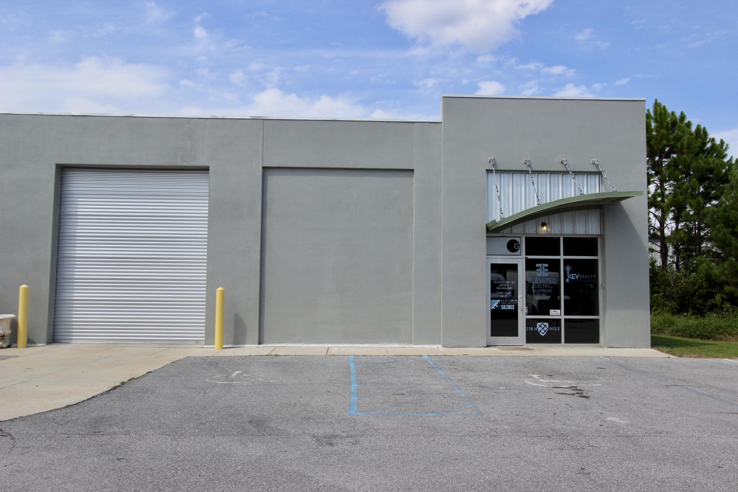 4,270 sq ft office/warehouse space in a prime location off of Hwy 393 in the rapidly expanding South Walton, perfect for one of many types of businesses. IMMEDIATE INCOME WITH OWNERSHIP. The flex space includes 1,330 sq ft of office space, 1,610 sq feet of climate controlled open warehouse space with roll up door, and 1,330 sq. feet of mezzanine with stair access. When you enter in the store front glass doors, you are welcomed by the reception area; additionally you'll find a conference room, kitchen, and 5 private offices. Please see photos for finishes and dimensions. The entire building is equipped with fire suppression sprinklers. There is ample parking of approx. 20 spaces. Property is part of a Master HOA. Seller requires a 18 month lease back to be paid in full at closing.