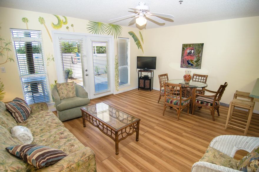 A jewel in sought-after Gulf Place Caribbean on Highway 30-A! Quaint 1 bedroom with bunks that affords to sleep 6 people is the perfect beach getaway. This charming condo has been beautifully maintained and updated with a decorating scheme that has fun at the beach in mind! Sit back on your balcony and soak in the sun and enjoy the Gulf breezes with the Gulf of Mexico located right across the street. This condo conveys with a seasoned rental history - Enjoy the many amenities of Gulf Place including: 3 pools, hot tubs, deeded beach access and tennis courts, while being just steps to the Gulf Place shops, artists' colony, restaurants and outdoor festivals the area is famous for!