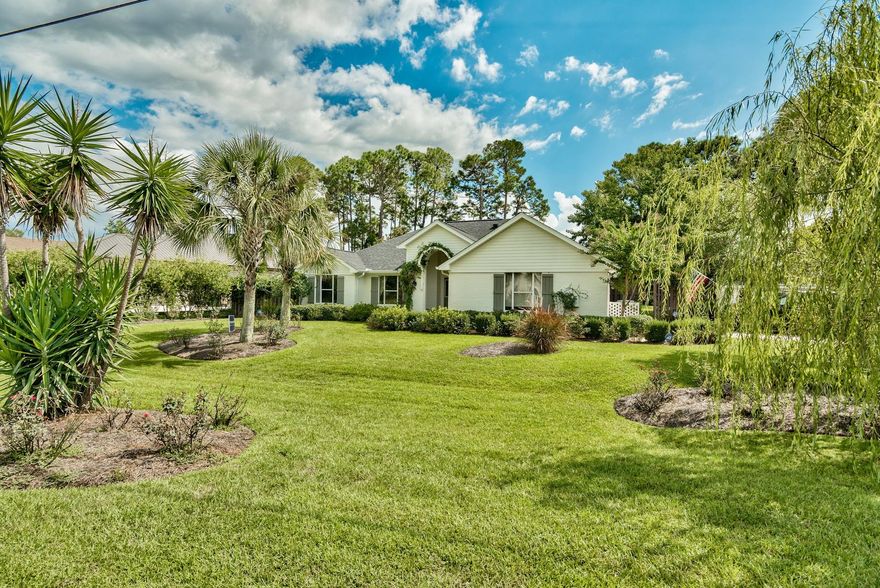 This is one of those homes that you simply have to see to appreciate all of the upgrades, quality of the finishes, and outdoor living space. The current owner has renovated the entire home and yard creating a one of a kind property for this area. Over 50k in custom cabinetry, exotic stone used for counters, floorings, walls, high end appliances, and so much more that will appeal to the discriminating buyer whom appreciates quality. An outbuilding was built which was used as an office, but also suitable for many other uses. The large corner lot backs up to a golf course and fenced in back yard with lush landscaping and large pool creates an private backyard oasis. The entire roof was recently replaced making this a maintenance free and turn key opportunity for the next owner. Other recent