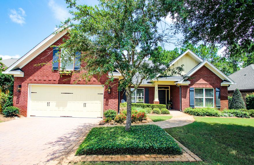 This well maintained all brick home, shows pride of ownership inside and out. The home is nestled on a large private lot. The spacious open floor plan has 5 bedrooms, 3 bathrooms. Entertain family and friends in the formal dining room, or keep it simple, serving guest seated at the Bar top of your eat-in kitchen. The Stainless kitchen features, beautiful granite counters, gas range and abundant cabinetry, ready for your culinary masterpieces. The Primary bedroom has room for, oversized furniture with access to the patio. Get ready for your day, at the master bath double vanity. Then unwind in the soaking tub. The main living space has, upgraded wood flooring and tile floor in the bathrooms. The oversized back yard is fenced in for privacy. Enjoy your evenings in snuggled up in front of the Enjoy your evenings snuggled up in front of the fireplace toasting marshmallows or grilling and entertaining at your outdoor grill. 

This home is in a Master Planned Community with world class amenities.