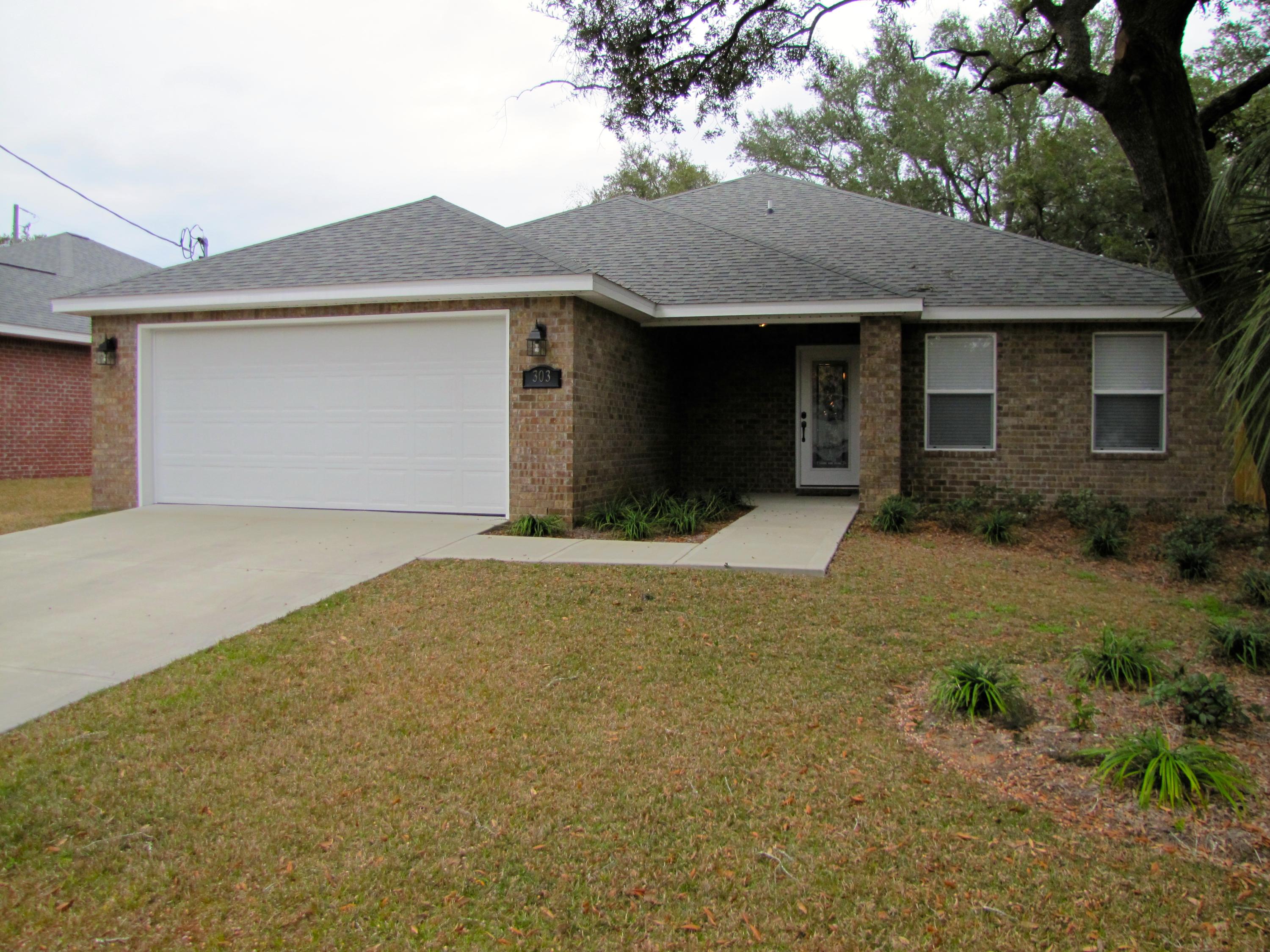 Remarkable opportunity to own a barely ever lived in home. In ''like new'' condition. Single story, brick home on great lot in convenient location to everything, Eglin, Hurlburt, hospitals and beaches. Granite countertops, maple cabinets, travertine backsplash highlight the gourmet kitchen with stainless steel appliances. Master bedroom suite so oversized, you can have an entire living area of your own plus enormous walk in closet. Master bath features dual sinks with granite counters and separate tub and shower. Large secondary bedrooms. 2nd bath with dual sinks and granite counters. Tile in all living spaces and carpet in bedrooms. Fenced in backyard with tons of privacy, featuring a covered patio. Great schools, great location, like brand new. Won't last!
