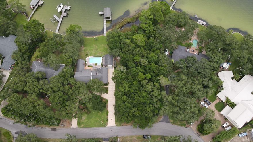 Hope your new WATERFRONT  home floor plan has included a back exterior glass wall to capture the beauty of one of the last WATERFRONT Cinco Bayou lots in the area. This RARE .71acre lot boast an expansive back area with great views, sounds and smells which are ideal for creating your peaceful oasis to entertain family and friends or just a relaxing day to yourself sunning  & sipping on a cold drink as you 'work from home'. The waterfront frontage is  155.08, giving ample space for a boat slip / dock for all your water craft toys!