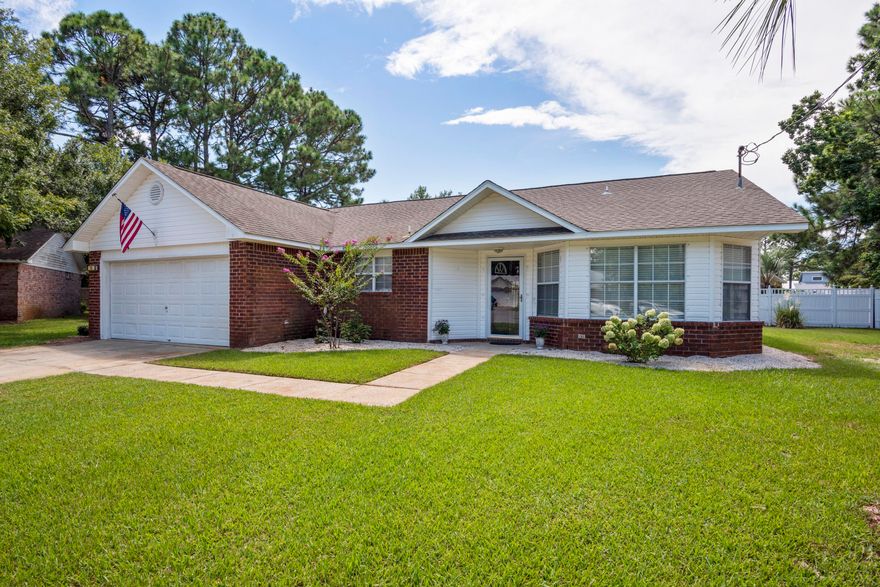 Must See!  Your opportunity to own a home in the much desired Bay Bridge Landing Community, which is only 5 minutes from Choctawhatchee Bay and the crystal white sandy beaches!   This lovely Brick home is in a quiet, family friendly neighborhood and only minutes away from shopping, restaurants and entertainment.Enjoy the breathtaking sunsets, fishing, canoeing, or the private community pool within a close 2 minute walk.You also have Legions Park just 5 minutes away, where you can launch your jet ski, boat, canoe, kayak or paddle board.  The park offers many recreational activities, a children's playground, basketball and volleyball court and picnic tables.  Walk or ride a bike and enjoy the Bay, beach or park within 5 minutes.