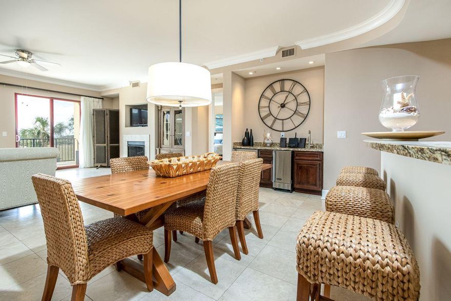 Welcome to Sanctuary by the Sea Unit 1107, a 3-bedroom 3.5-bathroom condominium, with 2251 sqft. The harmony of the Gulf of Mexico and the Coastal Dune Lake views are undeniably beautiful and can be enjoyed from the master bedroom and living room. Ideal as primary residence, second home or as a vacation rental, this condo is ready for a new owner with fresh paint, new ac unit, and new flooring. The gourmet kitchen features a pantry and Viking Professional gas range with oven, vented hood, and stainless-steel fridge. Separate wet bar with sink, ice maker, and wine fridge are perfect for entertaining. Throughout the residence are 10' ceilings and granite counters. Residing on 23 acres, this 4-story Mediterranean style Gulf-front Gated condominium building has only 82 residences.