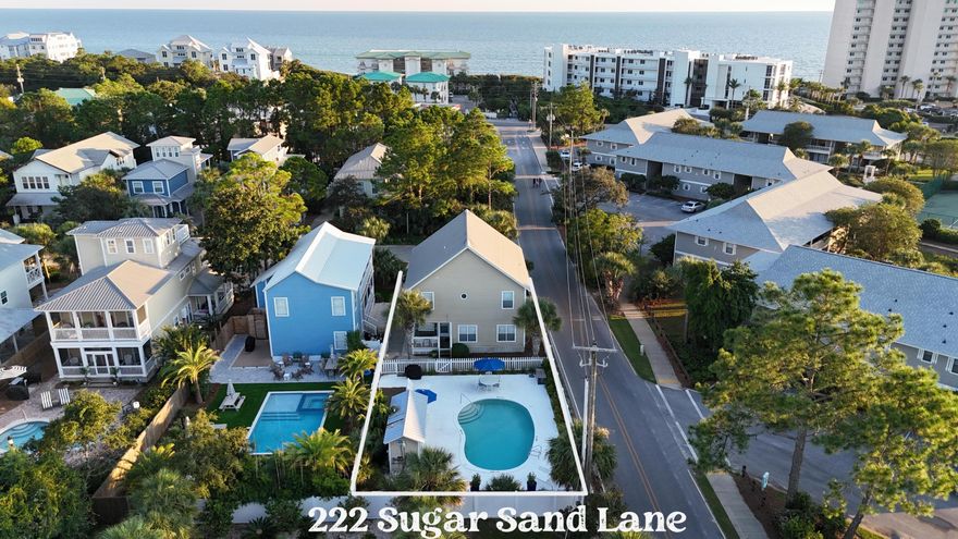 Coastal Retreat with Spacious Living and Private Pool in Seagrove Beach!This 3-bedroom plus bunkroom home (sleeps 14) is an exceptional find, just two blocks from the newest public beach access and 1.6 miles from Seaside! Located on a quiet, dead-end street, this home offers the perfect blend of relaxation and convenience. With one of the largest private pools in Seagrove, once the community pool for the subdivision, you'll have your own spacious oasis to enjoy. An outdoor bathroom by the pool ensures that wet feet won't track through the house, making it ideal for days spent swimming and lounging in the sun. Unlike many beach homes where the living areas can feel cramped, this home features an open floor plan that flows seamlessly between the kitchen, dining, and den areas, making it easy to accommodate large groups without sacrificing comfort. Every room in the house feels spacious, and the closets offer generous storage, making this an ideal retreat for families or vacation rentals. Natural light fills the home, adding to the bright and airy atmosphere that makes this property feel like a true coastal sanctuary.

Outside, the front porch is perfect for enjoying your morning coffee in the sun, while the shaded back porch, complete with a cozy swing, provides a peaceful spot to unwind in the evening. The location couldn't be more convenient you're just up the street from the Tom Thumb store, so grabbing last-minute essentials like milk or ice is a breeze. Despite its proximity, the store is tucked away behind a wooded lot, ensuring that your view remains private and serene.

In addition to its incredible location and layout, this home has recently undergone a series of impressive upgrades that make it even more desirable. The kitchen has been refreshed with new glass front upper cabinets, countertops, and a stylish backsplash, creating a modern, functional space for cooking and entertaining. The entire first floor now features sleek 24x24 tile flooring, while the second floor boasts beautiful new hardwood floors. Both levels have been updated with new plumbing fixtures, lighting, and shoe molding, adding a fresh, polished feel throughout. The master bathroom has been completely remodeled, offering a luxurious retreat with updated finishes and fixtures. Outdoors, the home now features brand new pool and patio furniture, perfect for enjoying the large private pool, while the porch fan enhances comfort on the back porch. Inside, the home comes furnished with new interior furniture and a new refrigerator, making it move-in ready for you or your guests to enjoy immediately.

This home offers the best of both worlds: a peaceful retreat just minutes from the heart of Seaside's shops and restaurants. Whether you're looking for a second home or a vacation rental, this Seagrove gem is an outstanding opportunity to own a piece of paradise along 30A.
