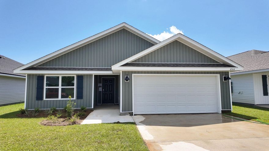 Builder will pay all Closing Costs,  ask us about our current rates!Welcome to Rivers Cove featuring a beautiful community pool and playground. The charming Lismore model offers a fabulous open layout for relaxed living, 3 bedrooms, 2 bathrooms, 2-car garage, and the 'Smart Home Connect' System with various convenient Smart Home devices. The well-designed open kitchen includes stainless steel appliances, a smooth-top range, built-in microwave, quiet dishwasher, corner pantry, island bar, eye-catching wood-look flooring, and plush carpet in the bedrooms. No wasted space and a highly desirable floorplan. Fabric Hurricane door and window protection is also included. Enjoy the stylish curb appeal in the rapidly growing area.