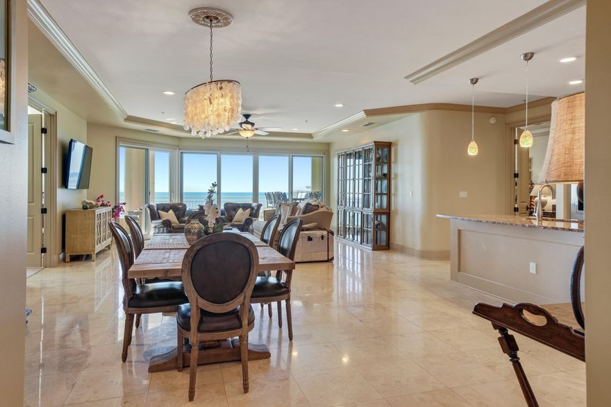 This Villa in Grand Dunes II is well maintained and beautiful! This is a 5th floor Villa, but it has a 7th floor elevation, so the views are gorgeous! From the moment you walk in, you will be amazed at the care and diligent work that has gone in to making this beach home beautiful. It is being offered fully furnished and turnkey ready. It offers 2,490 sq. ft. of living space, 3 full bedrooms and 3 full baths. It has been newly painted, including cabintes, all trim, doors and walls, LED flush mount lighting throughout, new lighting fixtures, new plumbing fixtures, new hardware throughout, some new furnishings, new washer / dryer, new hot water heater and a new HVAC System with new thermostat control and a 10 year warranty,