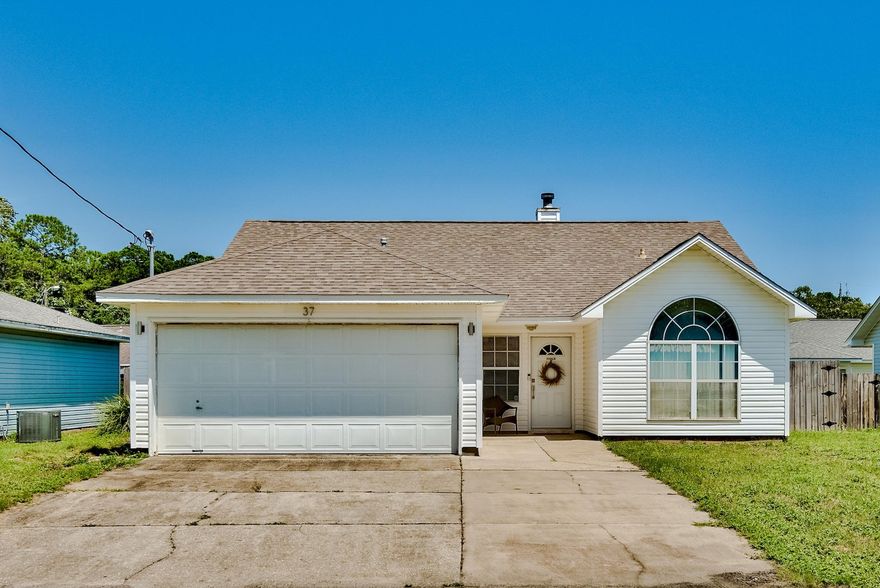 Great updated 3-bedroom, 2-bath home nestled away in a quiet neighborhood with NO HOA FEE! The Victoria Park subdivision of Mary Esther is just minutes from Hurlbert Field AFB & the many attractions Fort Walton Beach offers. This home features a large, fenced-in back yard with an open patio, perfect for entertaining outdoors. Inside you will love the beautiful polished concrete floor throughout the common areas. Upon entering you are greeted with a spacious living area & vaulted ceiling. Neutral paint throughout the home makes decor possibilities endless. The open dining area is spacious with recessed lighting & several windows offering great natural light. Kitchen has been updated with Quartz countertops & stainless steel appliances, and offers ample cabinets, a pantry & breakfast bar.