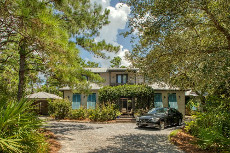 Located on the west end of Scenic Hwy 30A, this hidden beach oasis is only steps from gorgeous beaches, fresh seafood restaurants, beach bars, and local coffee houses. Nestled away from high trafficked streets, this property is surrounded by native Floridian landscaping on all sides. Keeping you secluded from the road and providing privacy from neighbors on all sides. With a bonus lock out unit accessible from the exterior of the home, this custom built gem provides you bonus flexibility. Whether it's family and friends visiting, or providing additional income while home or away- this one of a kind property has you covered.