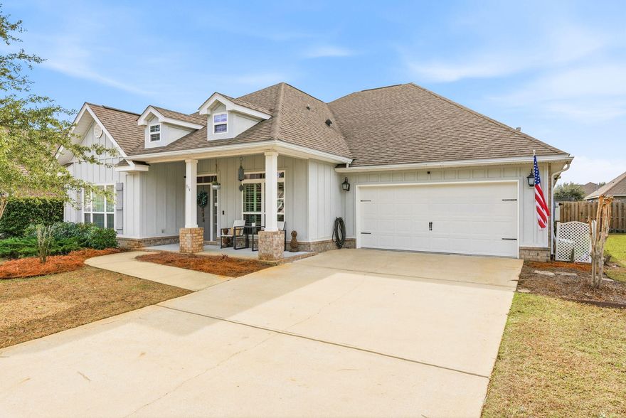 Welcome to Central Park at Hammock Bay! Are you looking for that large home with 5 bedrooms PLUS a study/bonus room, PLUS a formal dining room, large, open concept family/living/dining/kitchen area and covered porch with fenced in backyard? Here it is! Be amazed stepping in the front door with crown molding, tall ceilings (w/10' tray ceiling in dining, master and living areas), expansive living room, gourmet kitchen w/plenty of storage space, granite countertops, split floor plan with privacy in mind, three full bathrooms, and a master ensuite sure to impress. The master suite has private access to your screened in patio to enjoy the Florida weather! CableTV included! Pets allowed, restrictions apply. If approved, $25/mo pet rent and a non-refundable pet fee of $250 will apply. A one-time $100 lease admin fee applies. Welcome to Hammock Bay! Hammock Bay features four community pools, 24/7/365 fitness centers (3), dog parks, walking paths, pier w/clubhouse, tennis, disc golf, basketball, Brewery, General Store, and much more! Come see why Hammock Bay is one of the Emerald Coast's most sought after development.