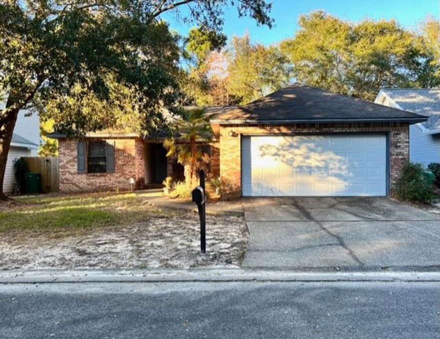 Lovely home located on a quiet cul-de-sac in Bluewater Bay. Convenient to Bluewater Bay Elementary school, bases and EOD school. Hardwood floors in the entry, Great Room and dining/kitchen area. Bath rooms have ceramic tile. You'll love the open feel the vaulted ceilings give and the trey ceiling in Master Bedroom. The master bath has a separate shower and whirlpool tub (jets not warranted) plus a walk-in closet in addition to closet in bedroom. Back patio is perfect for your summer bar-b-que and has an easy to maintain yard. The front yard is maintained by association. Must see to appreciate. NON SMOKING UNIT. SMALL PET CONSIDERED WITH RESTRICTIONS. Any pet must be spayed/neutered, housebroken and current on all shots. Requires a non refundable pet fee. Any person 18 years old or older must apply separately. Tenants must have renter's liability insurance. Ice maker and jetted tub not warranted.