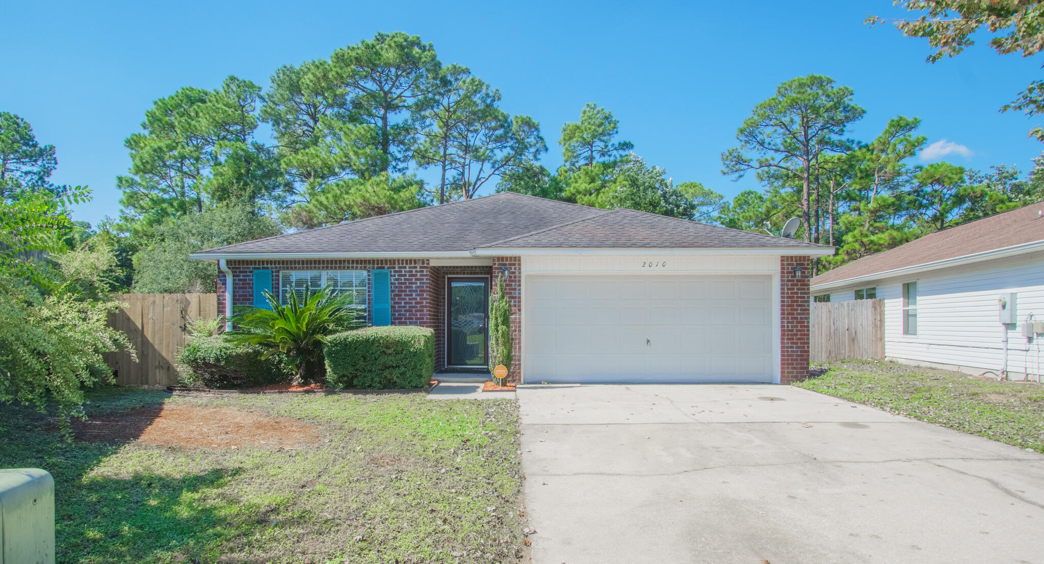 Great home in a great neighborhood! This home has a large open floor plan with 3 bedrooms, 2 bathrooms, covered back porch and newly fenced backyard. The oversized living room with vaulted ceilings & tons of natural light is complimented by the open kitchen with maple cabinets, large corner pantry, dining area with new flooring, & kitchen island. The spacious master bedroom and bathroom are just off the kitchen and offers privacy from your guests. Home is located in the Promise Creek subdivision with underground utilities, curbs, gutters and is only 4 miles to Navarre Beach, 11 miles to Hurlburt Field, and minutes to shopping, dining, schools & more! *NEW ROOF TWITH ACCEPTABLE OFFER*