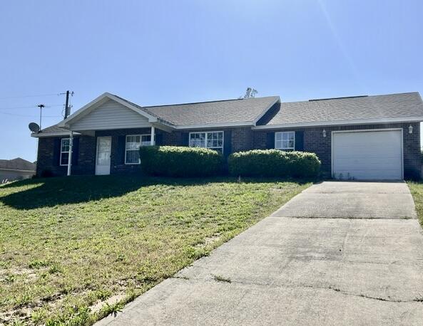 Potential abounds with this larger 4-bedroom, 2-bath home REO home. Built in 2006, this home offers 1,598 square feet of comfortable living space on a 0.29-acre corner lot. Home has classic brick front exterior, vinyl siding, and a 1-car attached garage. Inside the home you will find split bedroom design, indoor laundry, and a functional galley kitchen. Flooring is a mix of tile, laminate, and carpet. Home needs some minor repairs, which are mostly cosmetic updates, providing a fantastic opportunity to personalize and add value. Whether you're a first-time buyer, investor, or someone looking for a home with potential, this property is full of possibilities.