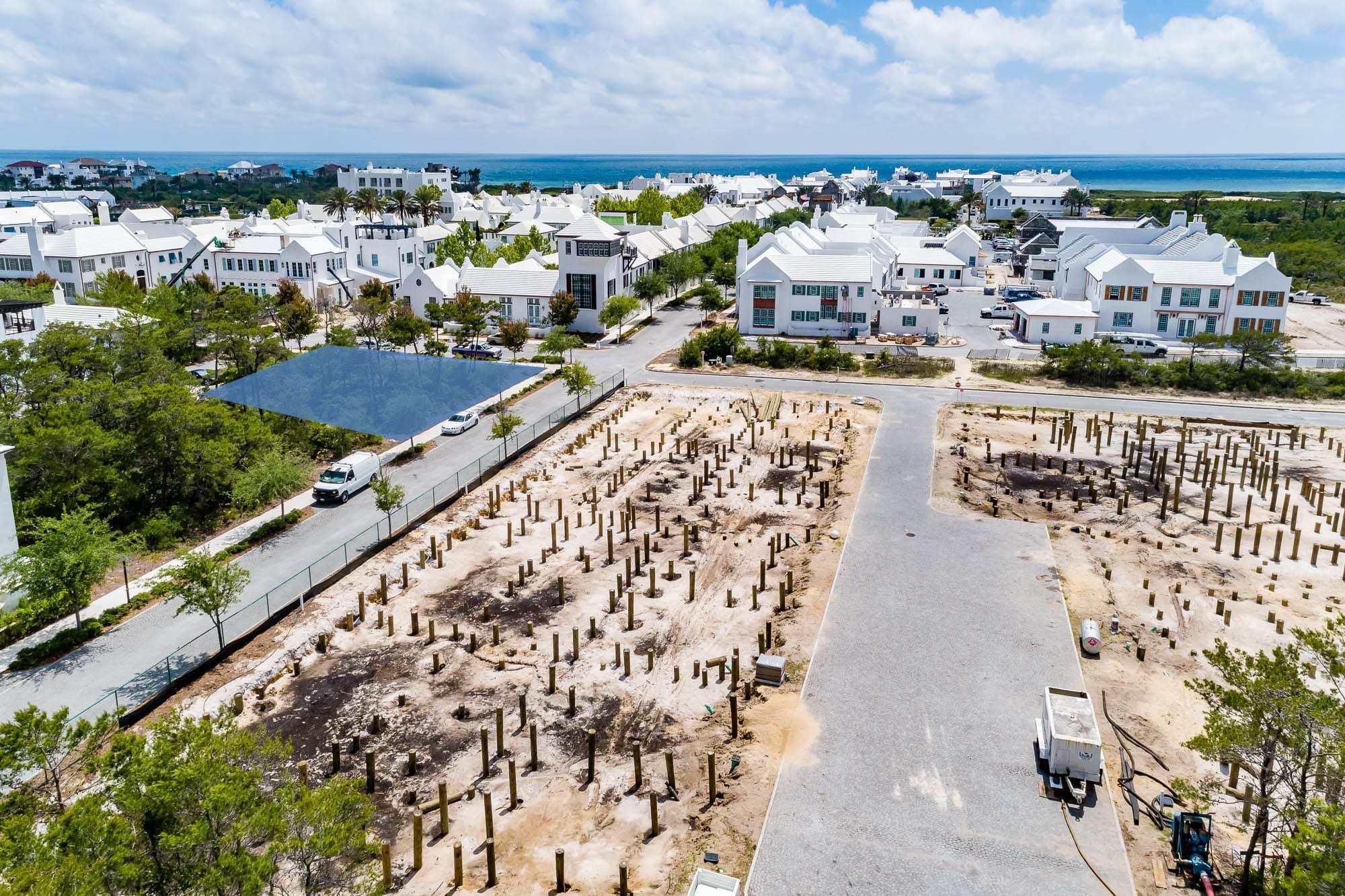 Corner homesite on north side of 30A.  Located near Papilip Park and a short stroll to Caliza Pool & Restaurant.  Walk straight down Charles Street to the Gulf Green beach access.