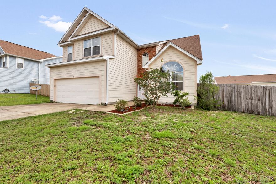 Welcome home to Sandy Ridge subdivision where you will enjoy over 2100 square feet in the highly desirable South part of Crestview. As you step inside you will be greeted with your brand new kitchen remodel and spacious living room for entertaining. The homes 4 bedrooms are all located on the second floor being connected by a walk way overlooking the front foyer. Light renovations have been done on the master bathroom and ensuite. Enjoy the 15 minute commute to Duke Field and 25 minute ride to Eglin's back gate. This property boasts a privacy fenced back yard perfect for the family, children, and pets. Washer & Dryer 2 years old Samsung Convey AS-IS