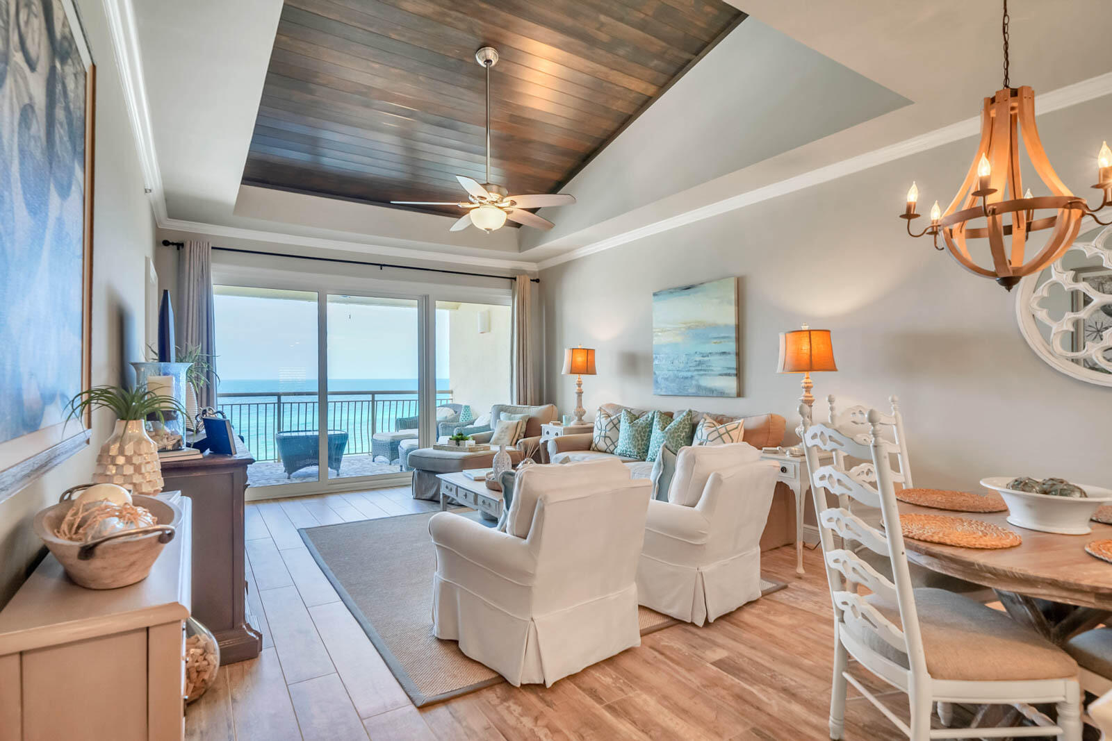 This is a rare opportunity to own a beachfront unit on the top/4th floor of the East tower in High Pointe. The last time a unit sold on this floor was 2013. The views are outstanding, with lots of glass and natural light. The beachside master bedroom enables you to lie on the bed and see an unobstructed view of the sunset! Completely renovated with exquisite finishes. Every detail has been addressed. Vaulted ceilings in the living and an oversize deck really make the unit feel spacious. Top of the line furnishings throughout included. This unit has never been rented by the current owners. High Pointe includes a gated community, the nicest community pool on 30A, Crabby Steve's Restaurant and walking distance to the shops of Rosemary Beach. Over 600 ft of deeded beach, only 108 total units!