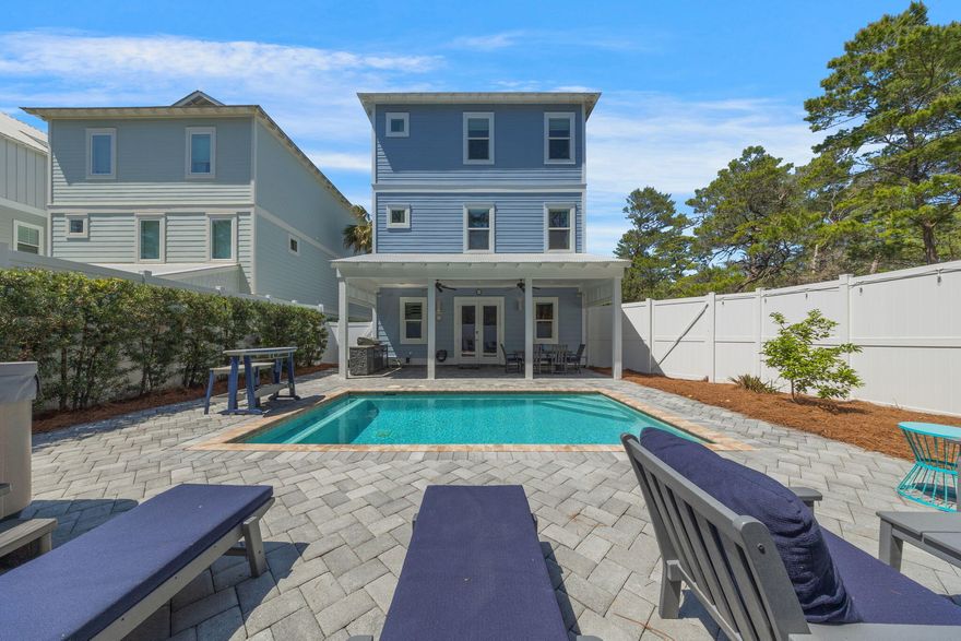 Introducing 58 N Spooky Ln, a pristine gem nestled in Santa Rosa Beach, offering Gulf views and located just a short stroll from a secluded public beach access. This exquisite property, free from HOA constraints, combines the elegance of a luxury home with the laid-back charm of beachside living.As you step inside, you'll be greeted by a private heated pool and a luxurious Bullfrog spa hot tub, set within an extra-tall privacy fence for ultimate seclusion. The home features spacious bedrooms, each with its own en-suite bathroom and ample closet space, catering to both privacy and convenience.The heart of the home is a chef's delight with a state-of-the-art kitchen equipped with Fisher & Paykel appliances, including a 66'' double-door refrigerator and a 36'' wide oven beneath a 5-burner gas range. The large kitchen island provides a perfect gathering spot for family and friends. The home also includes a dedicated elevator that accesses all floors, adding to the convenience and luxury.

Entertain in style with a custom wet bar featuring a built-in ice maker, walnut wood accent ceilings in the kitchen and living room, and powered window treatments. The outdoor area is just as impressive, with landscape lighting and an outdoor BBQ setup for enjoyable evenings under the stars.

The property includes a two-car garage and abundant parking, making it ideal for hosting guests. Capable of sleeping 14, this home has never been rented and is in immaculate condition, making it perfect as a second home or a profitable vacation rental. Located steps away from local favorites like Shunk Gully and Growler Garage, 58 N Spooky Ln is more than just a home,it's a lifestyle waiting to be enjoyed.