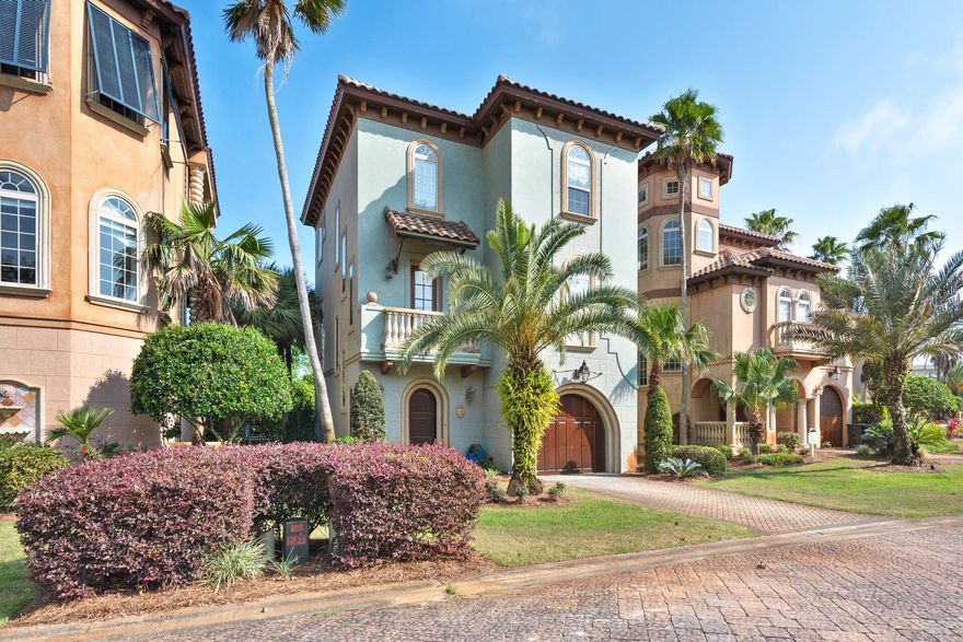 The exquisite ''Fanta Sea'' luxury Mediterranean style beach home will leave you breathless! This gorgeous home is in the prestigious neighborhood of St. Tropez, a gated community across from the beach, with a resort style tropical heated pool with fountains and waterfalls. Old world Tuscany style with private deeded beach access. This 3 bed 3.5BA home is immaculate, professionally decorated selling furnished. Waterproofing Exterior Paint to the Faux finishes and Venetian Plaster inside. Home features granite, slate, stone, and tile..A summer kitchen with gas grill, running water and mini refrigerator has been added for your enjoyment. A brick paver patio and enclosed outdoor shower have been added to increase your outdoor space. Impressive rental income