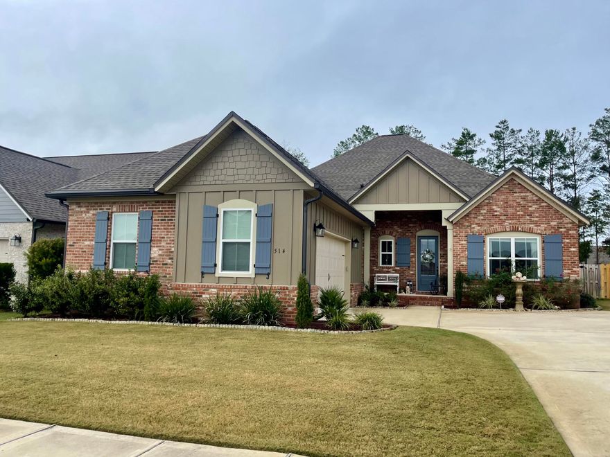 Enjoy all of what Hammock Bay offers in The Meadows subdivision.  The home was built by Randy Wise and features professional series stainless steel appliances, full size refrigerator and freezer, gas cooktop, wall oven, microwave and dishwasher.  Granite countertops in the kitchen and large center island with sink and bar seating.  Quartz countertops in the bathrooms, crown molding throughout the living area, master suite, office, kitchen and dining area.  Nice size walk-in pantry and nice sized laundry room with washtub.  Enjoy your gas rinnai which gives endless hot water for you and your guests.    LVT flooring throughout the home except carpet in the bedrooms and tiled flooring in the laundry room and bathrooms.  The screened-in porch has an oversize swing for lounging and relaxing.