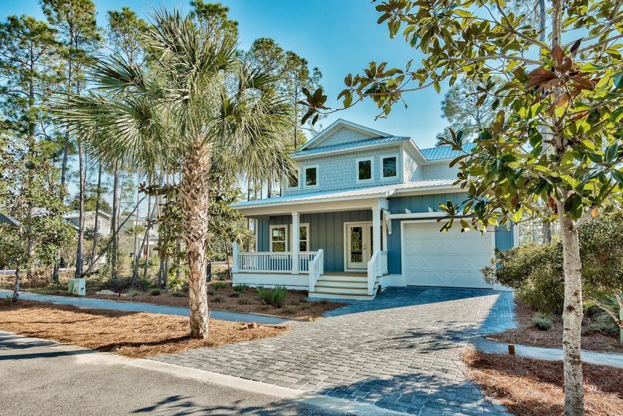 Brand new construction custom home just completed in the gated Santa Rosa Beach community of Hidden Grove! SELLER WILL PRE-PAY HOA DUES THROUGH THE END OF 2018. Built by a high quality local builder, some of this home's features include white-washed tounge and groove wood ceilings, cottage style crown molding, engineered wood flooring, leathered quartz counters, stainless steel appliances, exhaust hood over stove, custom cabinetry, kitchen backsplash with matte white subway tiles in a herringbone pattern, custom wood walk-in pantry and closets, satin nickel finishes, LED recessed lighting, HUGE custom walk-in tiled master shower with dual shower heads, master bath backsplash with matte gray subway tiles, custom wood framed mirrors in the full baths, and lots of natural light with a great