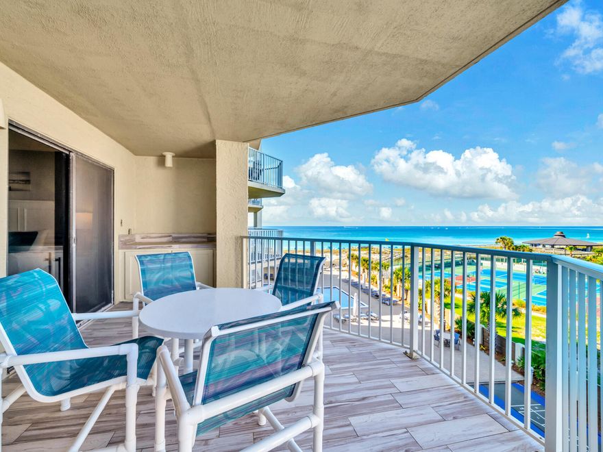 Inlet Reef Club is a gulf front condominium located on the beautiful beaches of Holiday Isle in Destin. Experience coastal living at its finest in this beautiful 2-bedroom, 2-bathroom condo located in the heart of Destin. This unit boasts an open-concept layout with a spacious living area that seamlessly flows into a modern kitchen, complete with quartz countertops and stainless steel appliances. Large sliding glass doors lead to a private balcony, offering stunning views of the Gulf and allowing natural light to flood the space.Residents of this well-maintained complex enjoy a host of amenities, including a sparkling beachfront pool, tennis courts, and direct access to the sugar-white sands of the Emerald Coast. Perfect vacation getaway or investment opportunity.