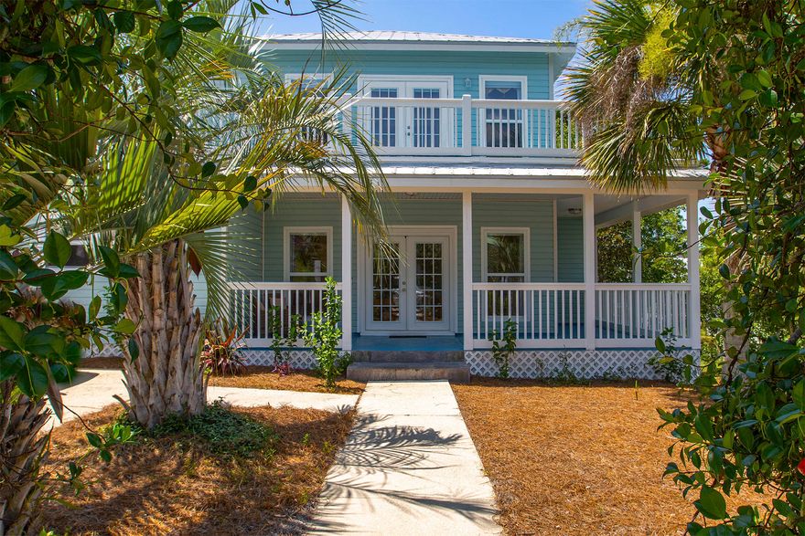 THIS IS A FLORIDA STYLE COTTAGE WITH PORCHES ON FIRST LEVEL AND OFF OF THE MASTER SUITE WHICH IS UPSTAIRS. MASTER HAS SEPARATE SHOWER, WITH WHIRLPOOL TUB. YOU WILL ENJOY ALL TILE FLOORING THROUGHOUT THE ENTIRE HOME IN HOME. THIS BEACH HOME OFFERS VERY OPEN FLOOR PLAN WITH 9FT. CEILINGS AND A LOW MAINTENANCE EXTERIOR. SIDEWALKS AND ARBORS GO THROUGHOUT THIS BEACHSIDE NEIGHBORHOOD WHICH IS WITHIN WALKING DISTANCE TO THE BEACHES AS WELL AS LOCAL DINING AND SHOPPING.
