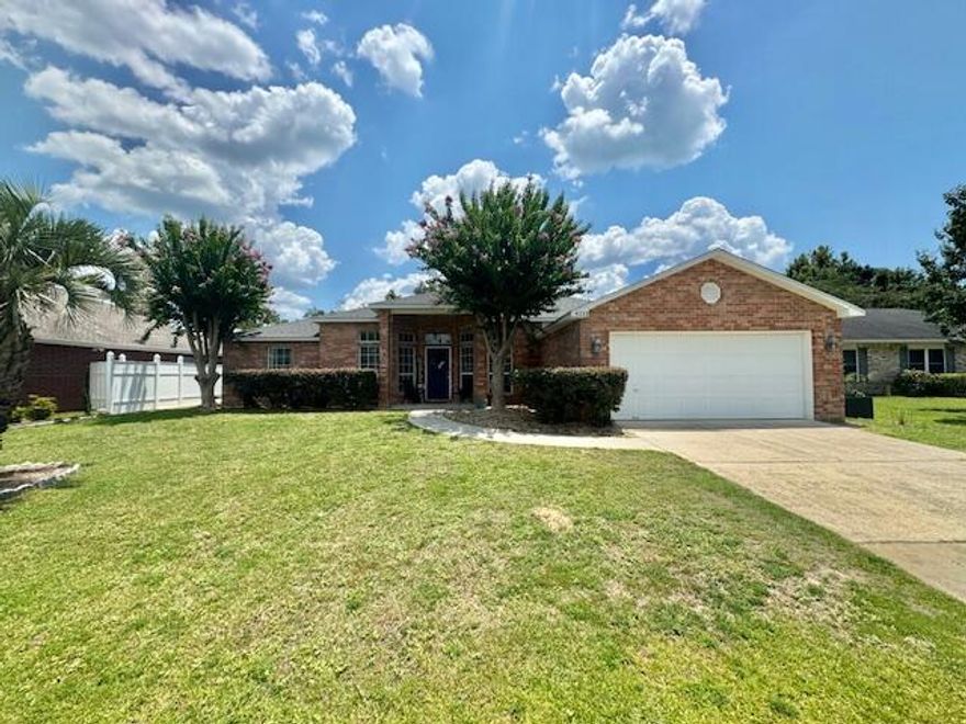 **Available Now**

Stunning 4-bedroom, 2-bath home located near local bases, shopping centers, and the beautiful Emerald Coast beaches. This home features a massive living room, perfect for entertaining family and friends. The kitchen is equipped with ample cabinet and counter space to meet all your cooking needs. The split floor plan allows you to retreat to your private primary suite and primary bath. Enjoy your morning coffee on the back patio while watching the kids and family dog play in the large, fully fenced backyard. The roof was replaced in 2020. Schedule your showing today! **All pets are registered via pet screening, and all assistance animals are verified through the same screening process.**

**Carpet cleaning & Admin Fee charged (if applicable)**

Tenant to verify all data. Please contact Sound Choice Real Estate to schedule a showing- 850-389-8533.

***Approval is based on several factors as follows***
- Rental History and Verification
- Employment History and Verification
- Credit History
- Criminal Background & Terrorist Database Check
- Pet Verification