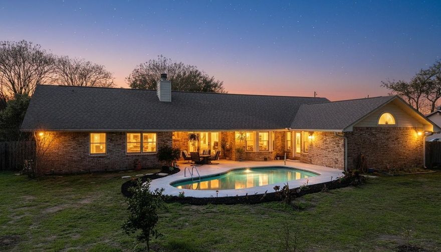 Move-In Ready Pool Home, Half Acre Lot, No HOA, Flood Zone X, Minutes to the Boat Ramp! Discover your private oasis in the highly sought-after Kings Point community! Sitting on a serene, fully fenced half-acre lot, this beautifully maintained 4-bedroom, 2-bathroom all-brick home offers 2,686 sq. ft. of thoughtfully designed living space. Best of all, it is located in Flood Zone X. Step inside to sun-filled living areas highlighted by beautiful hardwood flooring, soaring vaulted ceilings, and a cozy wood-burning fireplace. The chef-ready kitchen is a showstopper, featuring gleaming granite countertops, a spacious walk-in pantry, abundant cabinetry, and an upgraded suite of high-end, WiFi-enabled Samsung smart appliances. All four bedrooms are generously sized and feature comfortable carpeting, providing ultimate flexibility for hosting guests or setting up a dedicated home office. The expansive primary suite serves as a true retreat, boasting direct pool access and a spa-inspired en-suite bath for a seamless indoor-outdoor lifestyle. Your backyard is an entertainer's dream. Step out onto the covered back deck and overlook your sparkling, private in-ground pool, within the fully fenced backyard the perfect setting for summer barbecues, pets, or quiet evenings under the stars. Unmatched Exterior Features & Boating Lifestyle: With absolutely NO HOA, you have the ultimate freedom. The oversized driveway and two-car garage provide abundant room to park your RV, and with the nearest boat ramp just 3 miles away, storing your boat on-site is a breeze. Green thumbs will love the dedicated greenhouse, while the detached storage building offers endless organizational possibilities. Major Updates for Ultimate Peace of Mind: This home is completely move-in ready with high-ticket updates already completed for you: New Water Heater (2026) New Septic Tank & Drain Field (2025) New Pool Pump (2025) HVAC Recently Serviced (2025) Roof Replaced (2019) Conveniently located near top-rated schools including Mosley High School and University Academy, great shopping, and dining, plus a short commute to Tyndall AFB or the Navy Base. This Kings Point gem blends comfort, luxury, and an unbeatable Florida lifestyle into one exceptional property. Schedule your showing today!