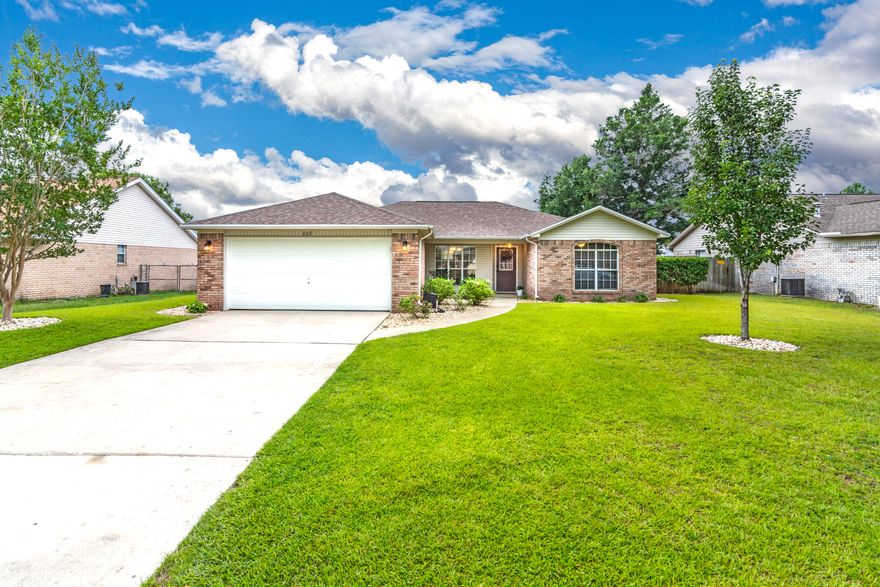 Immaculate South Crestview home, close to hospital and EglinAFB/7th Group! Pride of ownership is evident as soon as you pull into the driveway of this beautiful home. The yard is meticulously maintained, proudly showcasing the best grass in the neighborhood! On the interior, you will find a completely renovated kitchen with stainless steel appliances, granite countertops, and newly installed white cabinetry. The large living space has a wood burning fireplace and flows nicely with the dining area. Master bedroom sits on the left side of the home, with a large walk in closet. Both guest bedrooms are good sized, as well. This entire home is CARPET FREE and has a whole home purifier (REME-HALO). Roof replaced in 2011, AC/HVAC installed in 2012, backyard shed conveys with property, as well.