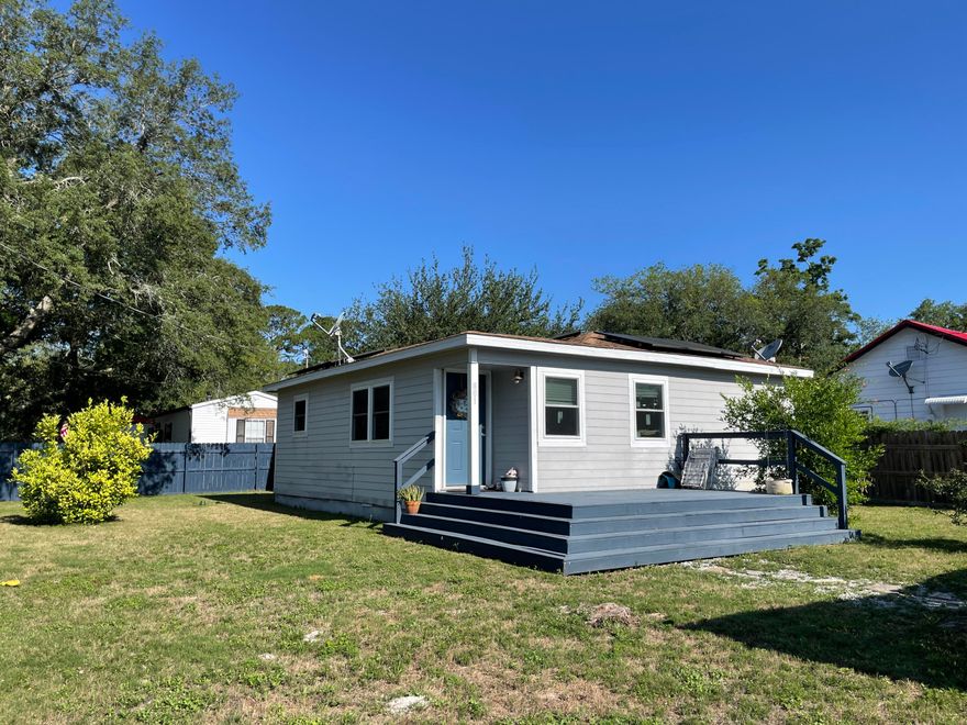 Just the spot!!! This Florida Cottage is ready for a new owner, or would make a great rental property. This cute 1 bedroom/1 bath home is just a short distance from Hurlburt Field and the beach. The home has a great sized living room and kitchen with open concept. The bedroom is oversized and could easily fit a desk area too. So many updates... NEW ROOF scheduled, newer AC, Water heater, lawn pump, fence, deck, windows, and solar panels.  The property is completely fenced with a large 20x12 shed/workshop in the back that does have power to it, and there is also another smaller storage shed in the front yard. Home has termite bond that is transferable paid through March 2025.