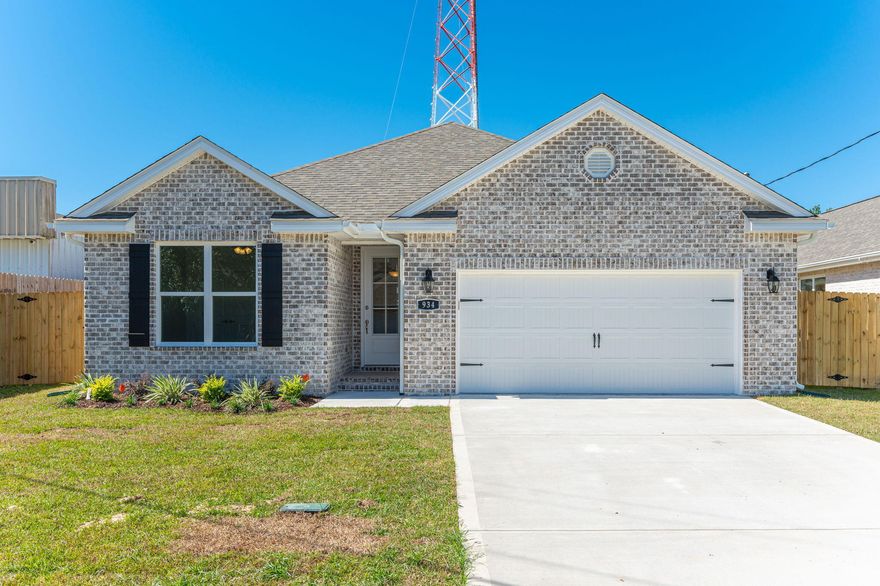 BUILDER OFFERING UP TO $15,000.00 ASSISTANCE FOR ANY ACCEPTABLE OFFER TO GO TOWARD BUYERS CLOSING COST, RATE BUYER DOWN, & POINTS.  BUILDER WILL ALSO INCLUDE A SIDE BY SIDE, FRENCH DOOR FRIG (BUILDER'S SELECTION) TO BE INCLUDED IF IT GOES UNDER CONTRACT BEFORE 1/31/2025                      Welcome home to this beautiful 3 bedroom 2 bath home centrally located to shopping, restaurants, and the beautiful white sandy beaches of the Emerald Coast.  This gorgeous home offers a beautiful spacious kitchen open to the dining area and living room for many family gatherings.  Beautiful cabinetry with soft-closure doors.  Granite counter tops and tile backsplash accents the kitchen beautifully.  Plank tile flooring in all rooms except the bedrooms which has carpet.  Take a look at the s