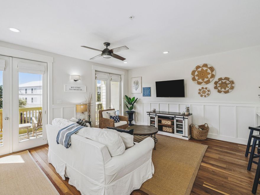 Welcome to Grand Isle Unit 203 -- a beautifully maintained one-bedroom, two full-bath condominium located in the boutique Grand Isle community on the north side of 30A. This second-floor end unit offers thoughtfully designed living space with raised ceilings, hardwood floors, strong natural light, and a bright coastal atmosphere that perfectly complements the Emerald Coast lifestyle.The spacious primary bedroom features a king-size bed and an en-suite bath, while the open-concept living area flows seamlessly into the kitchen-- creating a functional and inviting layout for owners and guests alike. The condo is turnkey and rental-ready, making it equally appealing as a second home or investment property. Grand Isle offers private, gated beach access directly across 30A, along with elevator access and a community pool onsite. Being north of 30A helps keep ownership costs lower while still delivering strong rental appeal and easy beach access.
Ideally located in Seagrove Beach, the condo is walkable to popular dining and retail options including The Perfect Pig, Soho Retail, Shabby Lips, Slipcover Window Treatments, and The Twist Saloon. Enjoy direct access to the Scenic 30A trail system connecting you to the area's charming coastal villages.
You're just 1.7 miles from Seaside and WaterColor to the west, and approximately 5 miles from Rosemary Beach, with The Greenway Station and The Big Chill in between.