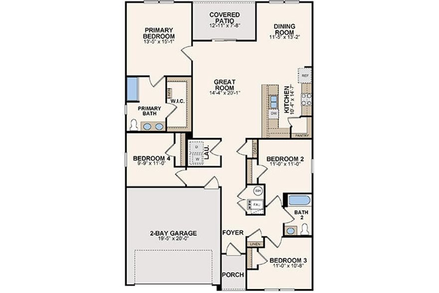 You will love this DELIGHTFUL NEW Single-Story Home in the Pinehurst Estates Community! The desirable Radford Plan boasts an open design encompassing the Living, Dining, and Kitchen spaces. The Kitchen features gorgeous cabinets, granite countertops, and Stainless-Steel Steel Appliances (Includes Range with a Microwave hood and Dishwasher). In addition, the primary suite has a private bath with dual vanity sinks and a walk-in closet. This home also includes 3 more bedrooms and a full secondary bath.
