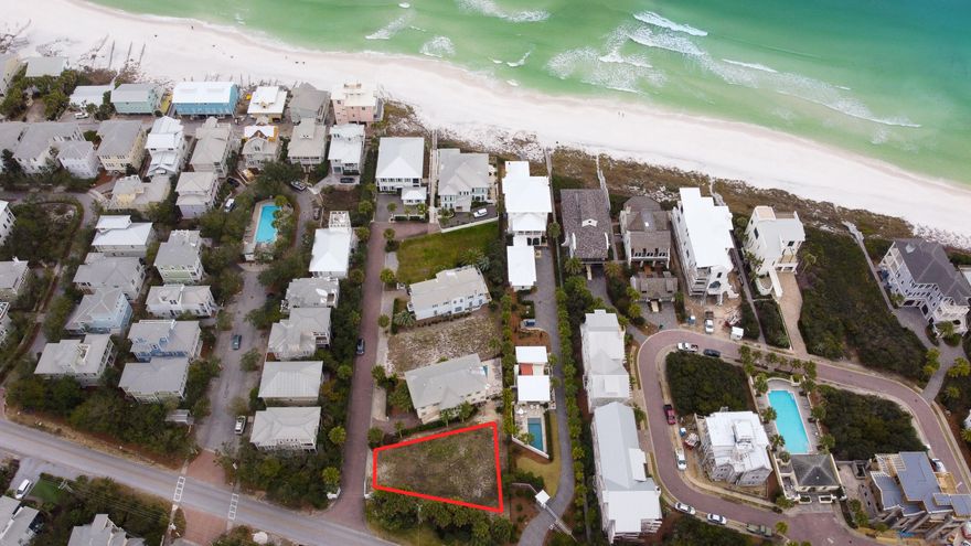 On the south side of Eastern lake Road and close the beach, come build the house of your dreams.  Lot 7 is one of the larger lots in the Melodia subdivision.  Only 7 lots in this gated community and steps to the beach.  Melodia is located in Seagrove and 1.5 miles east of Seaside.    **Buyer is responsible for verifying all information on this property.**