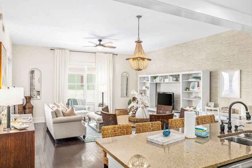 Incredible 3 bedroom 3 bathroom unit in the highly sought-after community of Blue Mountain Beach. Unit M2-316 is located in Redfish Village and is being sold mostly furnished and rental ready. The condo features hardwood flooring throughout and granite countertops in the bathrooms and kitchen. The kitchen is fully equipped with stainless steel appliances and bar seating. The unit has a spacious outdoor balcony that can be accessed from the living room and the master bedroom and views of the pool and courtyard from the front door. Private beach access is a short stroll away and Redfish Taco, the onsite restaurant, can be enjoyed for lunch and dinner with live music. Situated in the heart of Blue Mountain Beach, Redfish Village is steps away from shopping, dining, entertainment and the sugar