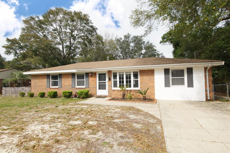 Updated home in Niceville with a POOL , workshop and shed! Inside there are 4 bedrooms ,1 full bathroom, a half bath in the master, living room, remodeled kitchen and laundry room. No carpets, vinyl plank and tile throughout. Tankless water heater. Kitchen has new white cabinets, stainless appliances and butcher block counters. Outside is an inground saltwater pool ( pool service is included in the rent), large fenced back yard a workshop and a shed. Dogs may be allowed with owner approval and a non refundable pet fee. No smoking property. All applicants 18 years or older must fill out and application @ www.nicevillerentals.com.