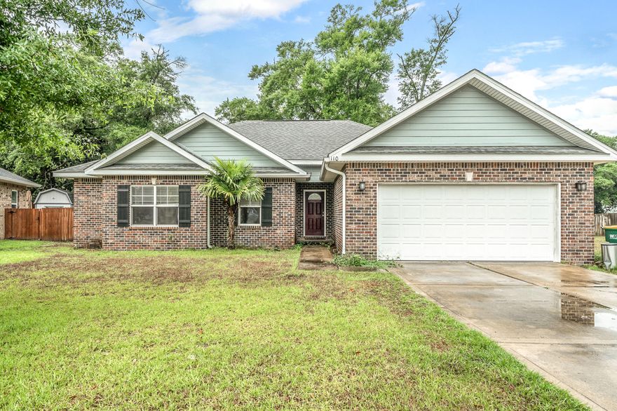 Great 4 bedroom, 2 bathroom home centrally located in the Arrowhead neighborhood in Niceville. With a fully fenced in and flat back yard, the rear of the home features a great deck to cook on and is perfect for entertaining. The living room and wet areas of the home feature easy-care and beautiful tile floors. Kitchen, dining and living spaces are all in the same area and are the epitome of open concept living. The bedrooms are carpeted and are a very nice size! Bathrooms are large and the master bath features tub and shower as well as a huge master walk in closet! You will love this big and beautiful space as well as the location, location, location!