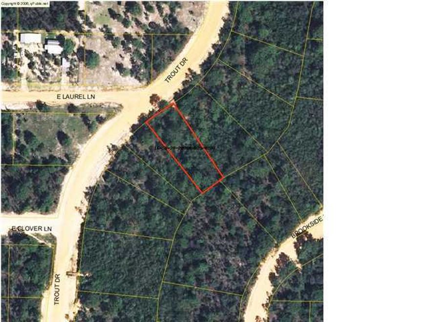 Trout Drive is a paved road. Great location for mobile home or a new home to be built.