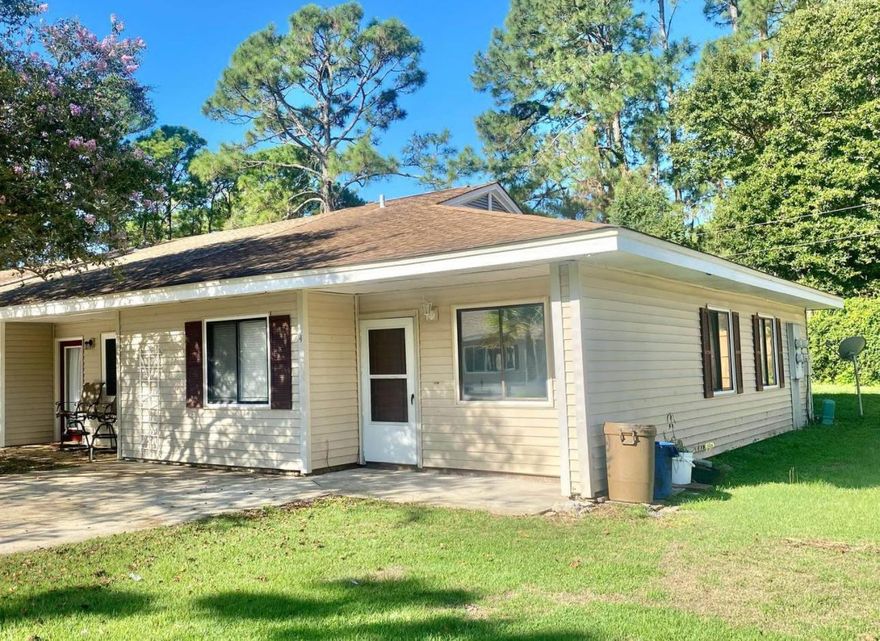Experience the ideal combination of comfort, convenience, and low-maintenance living in this beautifully updated single-story townhome, perfectly located in the heart of Santa Rosa Beach. Whether you're looking for a full-time residence or a savvy rental investment, this property is approved for both short- and long-term rentals, offering maximum flexibility.Situated on a desirable corner lot in a peaceful, well-maintained community, this end-unit townhome enjoys added privacy and extra community guest parking nearby. You'll be just minutes from the sugar-white sands of 30A and close to shopping, dining, and a variety of outdoor activities.Inside, enjoy the ease of tile flooring throughout, freshly painted walls (Spring 2025), and abundant natural light from additional exterior windowseach fitted with newer blinds for comfort and privacy. The kitchen boasts brand-new stainless steel appliances, while both bathrooms have been tastefully updated with new vanities and toilets.

Relax on the screened-in back porch, perfect for unwinding after a day at the beach.


With a low HOA fee and close proximity to beaches, dining, shopping, entertainment, and so much more, this home presents a rare opportunity for laid-back living or rental income in one of Santa Rosa Beach's most convenient locations.