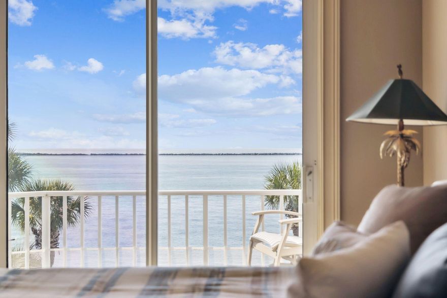 A breathtaking haven where sea and sky meet in striking harmony, this refined residence captures the essence of coastal luxury with graceful precision. A private elevator rises to a marble foyer that immediately sets a tone of sophistication, opening to a home where sweeping views of the East Pass, Gulf of Mexico and Destin Harbor unfold in every direction.With 2,660 square feet of thoughtfully curated living space, the layout offers both a family room and a living room, each positioned to frame a different postcard panorama. One showcases the East Pass, gulf and celebrated Destin bridge; the other looks toward the ever-charming harbor, creating two distinct atmospheres for relaxing, entertaining or simply watching the water shift with the light.The elevated master bedroom, enhanced during construction for grander scale and comfort, commands sunrise and sunset views through floor-to-ceiling windows. Every bedroom shares this remarkable vantage point, allowing nature's rhythm to become part of daily life. Throughout the home, high-end finishes create an environment of ease and elegance, including electric storm shutters, immaculate hardwood floors, a cozy gas fireplace, remote-controlled window shades and a surround-sound system that gently fills each space.

The master bathroom is a standout sanctuary with custom quartz flooring, an oversized shower, a soothing whirlpool tub and rich granite surfaces. In the kitchen, culinary enthusiasts will appreciate the granite counters, bespoke cabinetry and beautifully maintained appliances that make cooking feel effortless.

Two private garages and a climate-controlled storage area convey with the residence, adding convenience to its long list of luxuries. Located within an exceptionally maintained, pet-friendly and rental-restricted community, this property offers rare serenity. Owners enjoy access to a private gulf-front beach along with amenities that elevate everyday living, including a full-sized pool, hot tub, cutting-edge fitness center, sauna, and tennis and pickleball courts.

This is coastal living refined to its most graceful form, where panoramic views, elevated finishes and unparalleled privacy create a rare and remarkable retreat.
