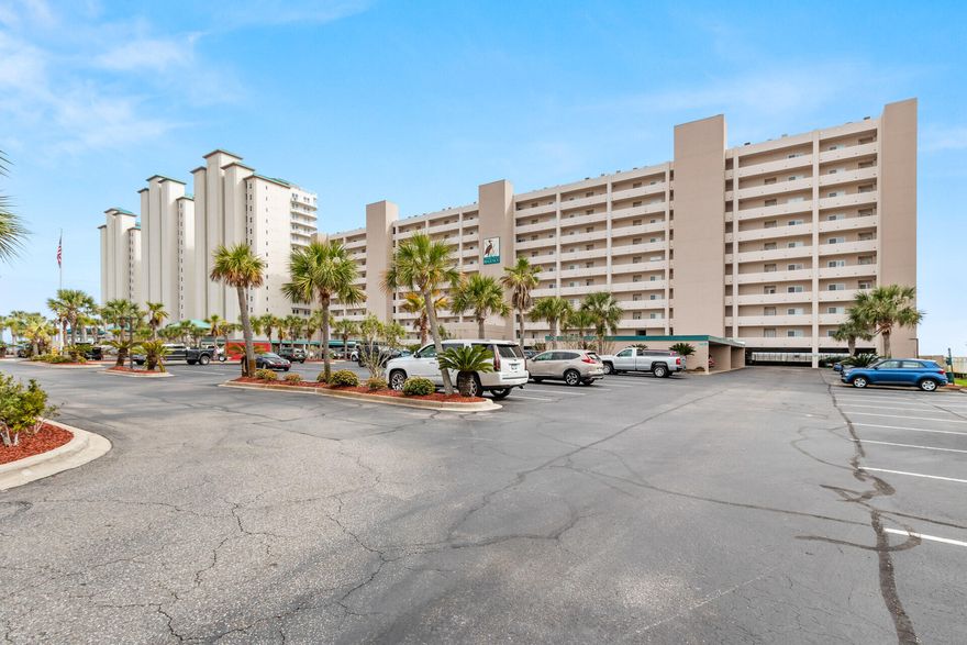 Stunning View of the Gulf of Mexico from this 2 bedroom, 2 bath Regency condo on Navarre Beach!! The unit is being sold furnished and is turn key ready, for vacation rental, second home or even primary home. Spacious open floor plan that offers 9 ft ceilings and tile flooring throughout. The open floor plan living areas offer spectacular views of the seascape. An abundance of Ivory farmhouse cabinets offer storage for the most discerning holiday chef and the decorative glass door facings add a touch of timeless elegance as well as an opportunity to show off decorative dishware. The primary bedroom has sliding glass doors leading out onto the extended balcony to enjoy the gorgeous Florida sunrise and sunset views. Perfect setting to enjoy your morning coffee or an evening cocktail.