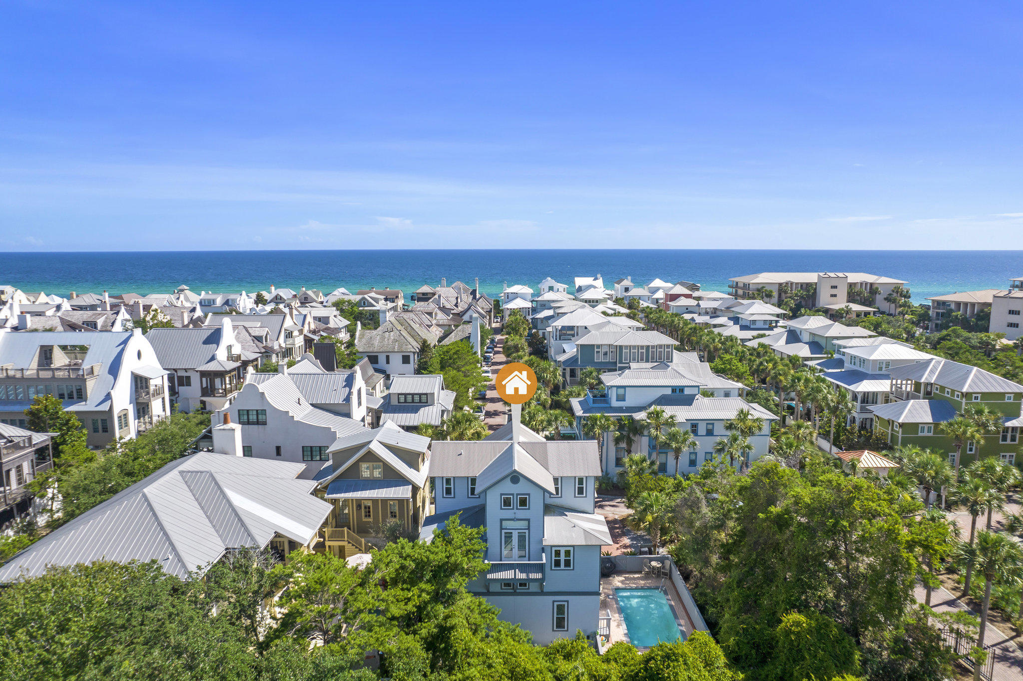 This is a custom-built six-bedroom beach home with a private pool and beach access. It is ideally located on the south side of Scenic Highway 30A, steps away from the highly sought-after sugar sand beaches of Emerald Coast. Water's Edge is a gated community adjacent to Rosemary Beach. Featuring two Master Bedrooms,  the first level master overlooking the pool, and the 3rd-floor master encompassing the full third floor with a private balcony and gulf views! Home sits on one of the largest homesites in Water's Edge. Established rental income performance.