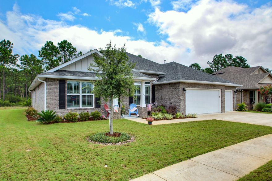 OUTSTANDING AND PERFECTLY MAINTAINED! 4 Bedrooms, 3 full bathrooms, 3-car garage on a highly sought-after private preserve lot. This gorgeous, well-appointed home comes with an auto on-demand 22 KW whole-house generator that includes a transferable warranty. Graced with an elegantly etched glass front-door, the entryway welcomes you into the light and airy, open floor-plan. You'll never have too many cooks in this large kitchen featuring granite countertops, farm style stainless steel sink and efficient gas cooking. Looking for storage? There are nine closets including a walk-in pantry. The laundry room has a full set of cabinets and a granite countertop for folding and pre-treating your washables.