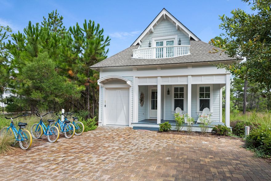 Beautiful cottage-style home in WaterSound West Beach, a gated enclave on homes along Scenic Highway 30A. This charming home sits across from the community pool and is one of the few homes close to both the pool & boardwalk to the beach. Offered fully furnished, this home features three bedrooms, three and a half baths as well as a bunk area that makes it live like a 4 bedroom home. The first level offers a private master bedroom, laundry, screened porch and the magnificent living/ dining /kitchen area. The second floor has two additional bedrooms (one of which is a 2nd master suite) plus a bonus bunk area. The interior finishes include a pecky cypress ceiling, wood floors, custom cabinetry, detailed mill work and much more.