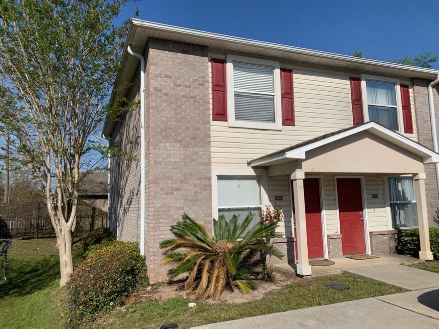 2 Bedroom, 1.5 Bath end Unit with easy access to all Military Bases, Mid-Bay Bridge & the Emerald Coast Beaches. Washer & Dryer, Garbage & Pest Service included, Lawn maintained by HOA, Applications online at Rentcafe.com.