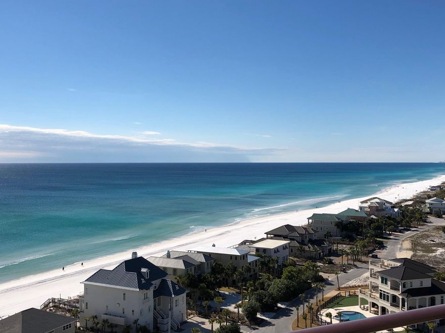 Breathtaking views of both the Bay and the Gulf!! Panoramic views from both bedrooms, living and dining areas!! Open concept kitchen with large granite countertop, tile backsplash and stainless appliances. Double vanity in the master and extra large tile shower. Listen to the Gulf and enjoy the gulf breezes from this ideally located Sandestin home. Floor to ceiling windows to take in those views. A great investment property, second home or primary residence.